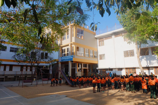 Front of main school building: